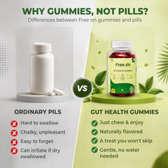 Free On Gut Health Probiotic Gummies, 60 Gummies, Natural Fruit Flavour