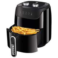 INALSA Air Fryer 4.2 ltr|1400 W with Air Crisp Technology|Temperature & Timer Control|8 Preset Menu & Digital Display|Air fry, Bake,Roast,Reheat,Dehydrate|Airfryer Recipe book(Tasty Fry Digital)