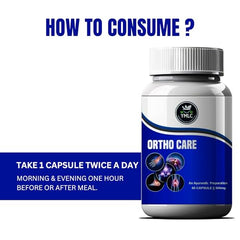 YMLC Ortho Care Capsule Natural Pain Relief Capsules | Best for Muscle Pain, Back Pain, Knee Pain, Neck Pain, Shoulder Pain, Joint Pain | Good For Men & Women | No Side Effects (pack of 1) 60 Capsules