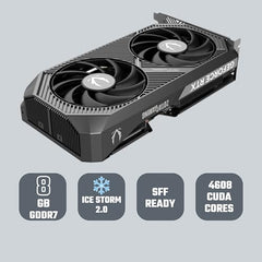 ZOTAC Gaming GeForce RTX 5060 Twin Edge 8GB Graphics Card - Black | 8 GB | DLSS4 | GDDR7 | PCIE 5.0 | SFF Ready | 3840 CUDA Cores | ZT-B50600E-10M | Only Graphics Card with 5 Year Warranty