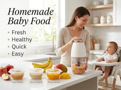 Electric Vegetable Chopper for Kitchen 700ml | 350W One-Touch Food Processor with 4 Stainless Steel Blades | for Onion, Garlic, Vegetables, Fruits, Nuts & Baby Food