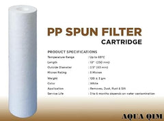 AQUA QIM Pre Filter Cartridge for Water Purifier | External Pre Cartridge Kit with Spun Filter & Accessories