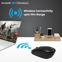 ProDot Plug & Play Ergonomic Wireless Mouse I Adjustable DPI Optical Sensor 1000-1600 I 5M Key Press Life & Clickable Scroll Wheel I 2 Year Warranty I Compatible with Windows, iOS, Linux
