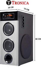 TRONICA Ridham 90W Bluetooth DJ Tower Speaker | High Bass Party Home Theater System with 6" Side-Firing Subwoofer | Wired Mic, USB, SD Card, FM, AUX, TV & Laptop,Remote | Wireless Music Streaming