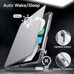 JETech 360° Rotating Case for iPad Air 11" M4/M3/M2 & Air 5/4 10.9", Black
