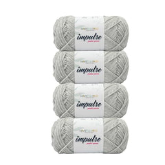 WOAFASHIONS - World of Arts Impulse Hand Knitting & Crochet Yarn, Premium Acrylic, 4 : Medium (Anchor Grey) (100gms / 3.5oz / 200mtr / 218yds)