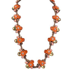 SYGA Small Floral Crystal gem Necklace