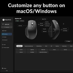 Keychron M6 Silent Wireless Gaming Mouse, 1000Hz Polling, Bluetooth 5.3/2.4GHz/Wired, PixArt 3311 Optical Sensor up to 12,000 DPI, Lightweight 3.03 oz(86g), Programmable, for Windows/Mac/Linux – Black