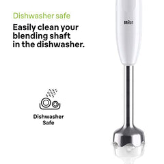 Braun MultiQuick 1, Powerful 450W Hand Blender, Made in Europe, EasyTwist Technology, Lightweight, Stainless Steel German Design, Dishwasher Safe, Make Baby Food, Chutney, Smoothie, Soup, MQ10.000P