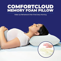 WELLGIVER Cervical Butterfly Pillow | Orthopedic Memory Foam for Neck & Shoulder Pain | Ergonomic Contour Design | Dual Height Support | Side Sleeper Pillow with Arm Rest - Pack of 1