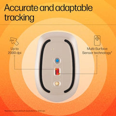 HP 240 Bluetooth Wireless Mouse with 3 Buttons/1600 DPI Red Optical Tracking/Sleek and Ambidextrous/Compatible to Windows 10, macOS, Chrome OS, 3 Years Warranty (Black)