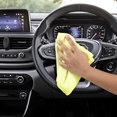 MOMISY Microfiber Cleaning Cloths, 30x30cms Highly Absorbent, Lint and Streak Free, Multi -Purpose Wash Cloth for Kitchen, Car, Window, Stainless Steel, Silverware-Assorted Colour (8 Pieces)