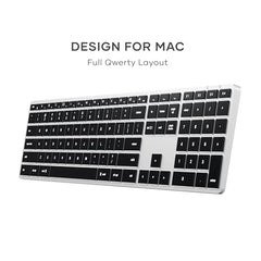 SATECHI Slim X3 Bluetooth Backlit Keyboard with Numeric Keypad – Illuminated Keys & Multi-Device Sync – for M2/ M1 MacBook Pro/Air, M2/ M1 iPad Pro/Air, M2 Mac mini, iMac M1 (Silver)