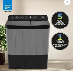 Voltas Beko Semi-Automatic Top Load Washing Machine, 12 Kg Capacity, 5 Star Burgundy
