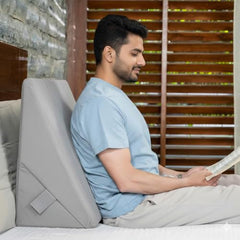 Orthowala Premium Adjustable Bed Wedge Pillow with Headrest – Memory Foam Support for Acid Reflux, Snoring, Back & Leg Pain – 2 Years Warranty