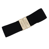 SYGA Women's Outer Wear Dress Coat Wide Waist Girdle Decoration Retro Buckle Elastic(Black)