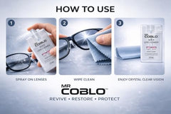 Mr Coblo Pocket Lens Cleaner Spray with Microfiber Cloth