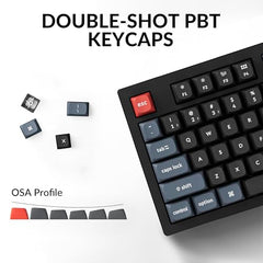 Keychron K10 Pro Wireless Custom Mechanical Keyboard, QMK Programmable Bluetooth 100% Layout with Silent Red Switch White Backlight Compatible with Mac Windows Linux