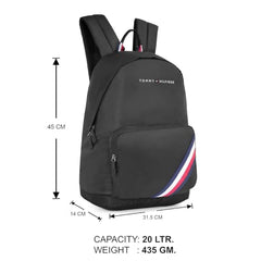 Tommy Hilfiger Unisex Roselle Plus 20L Laptop Backpack - Burgundy & Navy with Trolley Strap - Ideal for College, Work & Travel