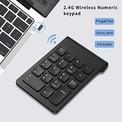 cimetech Wireless Number Pad, 18 Keys Numeric Keypad with USB Receiver