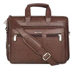 Zipline Laptop bags for men office use | Synthetic Leather laptop bag for Man women, 15.6" compatible Laptop, Macbook, Macbook Pro Messenger Bags for Men & Women (1-Brown Bag)