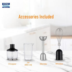 KENT 16044 Hand Blender Stainless Steel 400 W | Variable Speed Control | Easy to Clean and Store | Low Noise Operation