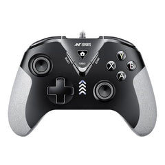 Ant Esports GP165 Wired Gaming Controller with Hall Effect Magnetic Triggers, Dual Vibration USB Gamepad for PC Windows 11/10/8/7 (X-Input & D-Input), PS3, Android, Turbo Function, 2.2m Cable, Black/Grey