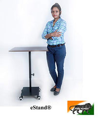 eStand Height Adjustable Laptop Table to be Used in Sitting & Standing Posture (Black HAT (29" - 45"))