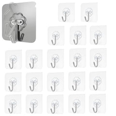 SIGNAMIO 6 Hook Shelf Adhesive Strip Wall Hanging Sticky Hook Black