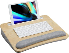 VAKTAVYA Portable Laptop Lap Desk with Soft Wrist Pad, Fits Up to 42 * 32CM Anti-Slip Strip, Tablet or Phone Storage Slot,Pocket for Home Office Students Use as Computer Laptop Stand