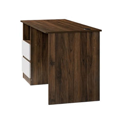 DeckUp Jade Study Table and Office Desk (Walnut & White, Matte Finish)