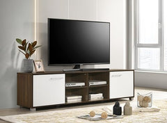 DeckUp Soneva Engineered Wood TV Unit (Wotan Oak & White, Matte Finish)
