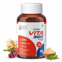 Fytika Vita 365-120 Tablets (Pack of 2) | Multivitamin For Men and Women | With Ashwagandha, Ginseng, Probiotics & Prebiotics and Biotin| Enhances Energy, Stamina, Immunity and Digestion