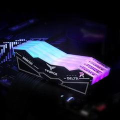 TeamGroup T-Force Delta RGB 16GB 6000MHz (6000MT/s) CL38 Black DDR5 Desktop Gaming Memory, Metal Heatsink, ARGB Sync, ECC, XMP 3.0/EXPO, Compatible With Intel/AMD CPU, High Performance Low Latency RAM