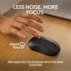 Logitech M240 Silent Bluetooth Mouse, Wireless, Compact, Portable, Smooth Tracking, 18-Month Battery, for Windows, macOS, ChromeOS, Compatible with PC, Mac, Laptop, Tablets - Off White