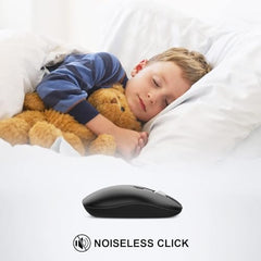 cimetech Type C Wireless Mouse, Mouse for MacBook with 3 Adjustable DPI, Compatible with Laptop/PC/Computer - Black