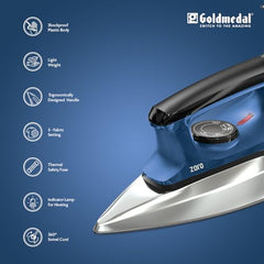 Goldmedal Glide 1100W Dry Iron | Non-stick Weilburger Premium