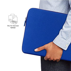 Amazon Basics laptops Sleeve Case Cover Pouch for 13"/33 cm for Men and Women | Slim Profile Neoprene, Soft Puffy Fabric Lining, 360 Protection, Smooth and Premium Zipper (Black)