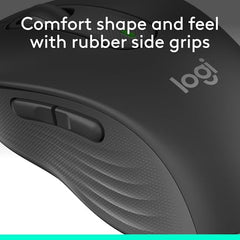 Logitech Signature M650 Wireless Mouse - for Small to Medium Sized Hands, 2-Year Battery, Silent Clicks, Customisable Side Buttons, Bluetooth -Graphite