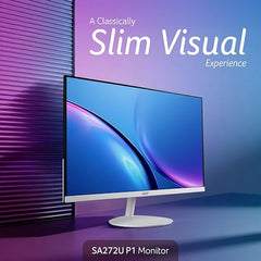 Acer SA272U P1 27 Inch WQHD 2560×1440 IPS Monitor|144Hz Refresh Rate | 1ms VRB | HDR10 | AMD FreeSync | 1 x HDMI (2.0) + 1 x DisplayPort (1.4) | Built-in Speakers | Ultra-Slim 7.2mm Design | Eye Care