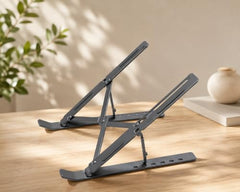 Foldable Metal Laptop Stand for Table | Adjustable Aluminium Laptop Stand for Study Table, Bed & Desk | Portable Ergonomic Laptop Holder (Pack od 3)