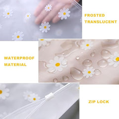 OSDUE Polyethylene Frosted Zipper Bags 30x35cm Pack of 10 – Transparent LDPE Zip Lock Storage Bags for Clothes, Shoes, Cosmetics, Jewellery, Toiletries & Travel