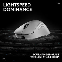 Logitech G PRO X Superlight 2 DEX Lightspeed Wireless Gaming Mouse, 60g Pro-Grade Lightweight Mouse with 5 Programmable Buttons, 44k DPI Sensor, USB-C Charging, for PC/Mac - White