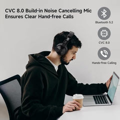 OneOdio Wireless Bluetooth Headphone, Minimum Latency for Gaming, DJ Mixing (Clear)