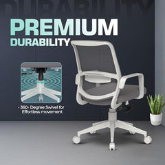 Da URBAN® Dysen Office Chair, High Back Mesh Ergonomic Home Office Desk Chair with 1 Year Warranty,Tilt Lock Mechanism (Grey)