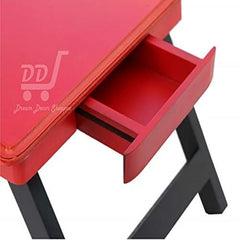 DDS Dream Decor Shoppee Wood Portable Laptop Table Adjustable Height With 1 Drawer (Blue)