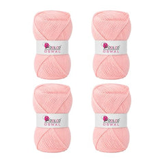Woolco Oswal Brilon Acrylic Hand Knitting Yarn Balls Pack of 4 (50g Each) -Soft Wool Yarn for Knitting, Craft, DIY Projects, Sweaters, Scarves, Multicolor Wool Thread for Home Use (Off White)