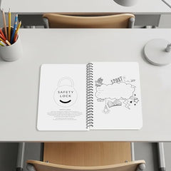 YOUVA Navneet|Spiral Long Book For Students And Executives|Spiral Bound With Safety Lock|A4 Size -21 X 29.7 Cm|Single Line|400 Pages|Pack Of 1