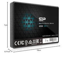 SP Silicon Power Ace A55 2TB 2.5 Inch SATA III SSD, 3D NAND with SLC Cache, Up to 500MB/s, Internal Solid State Drive for Desktop Laptop (SP002TBSS3A55S25)