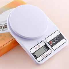 SF-400 Digital Kitchen Weighing Scale | 10Kg x 1g Precision | Food Scale with LCD Display for Cooking, Baking, Meal Prep & Healthy Diet | Compact Weight Machine for Home Use (White)